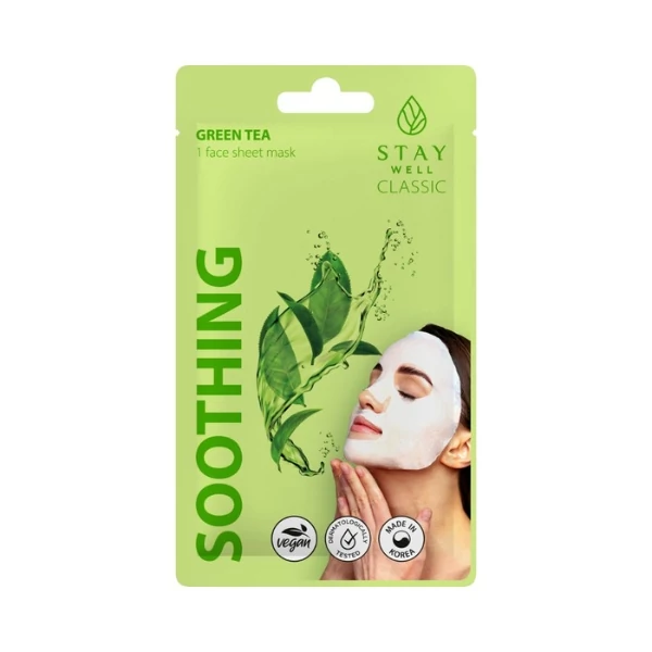 STAY Well Classic Sheet Mask Green Tea Soothing