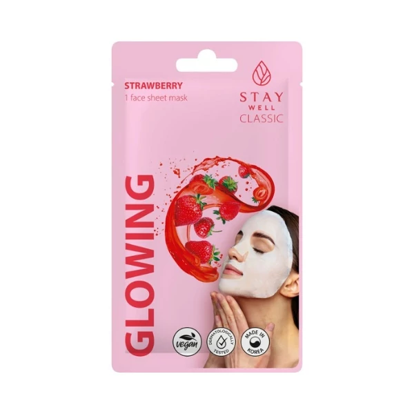 STAY Well Classic Sheet Mask Strawberry Glowing