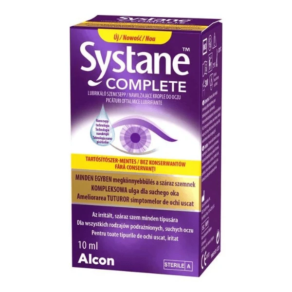 Systane Complete tartósítószer mentes szemcsepp 10ml