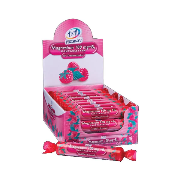 1X1 Vitaday Mg 100mg+B6-vitamin rágótabletta málna (17x)