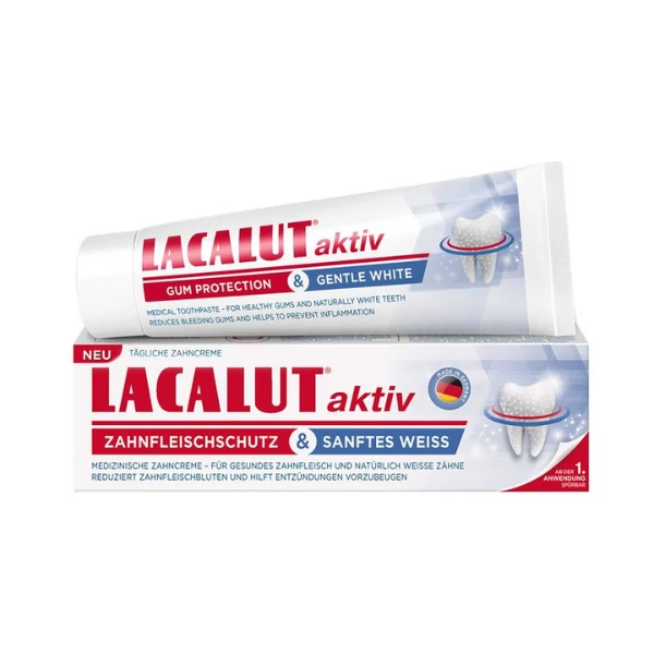 Lacalut aktiv gum protection & gentle white fogkrém 75ml