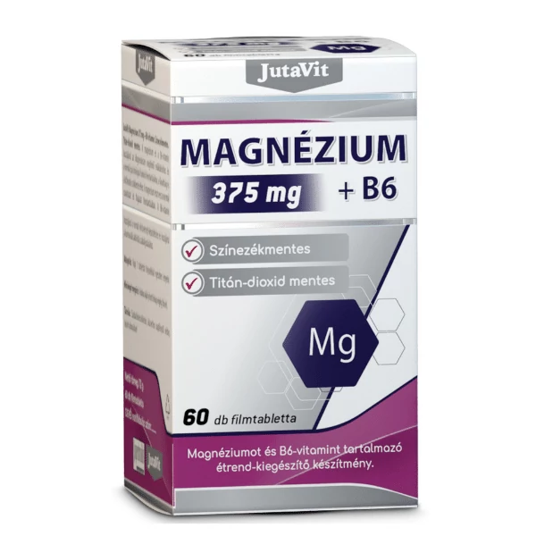 JutaVit Magnézium 375 mg+B6 tabletta 60x