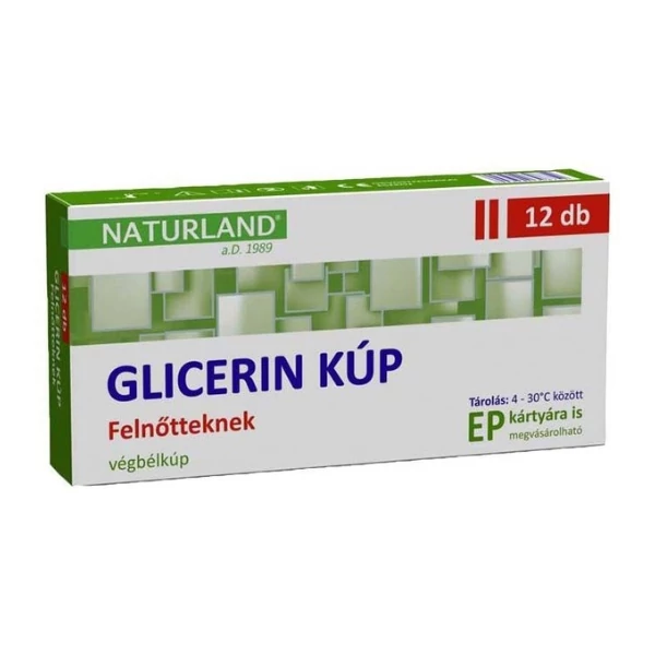 Naturland Glicerin kúp 2500 mg Felnőtteknek 12x