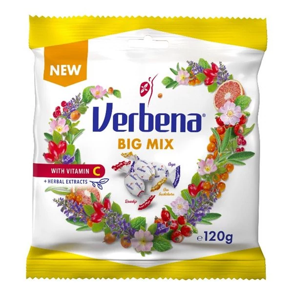 Verbena Big Mix C vitamin gyógynövényekkel cukorka 120g