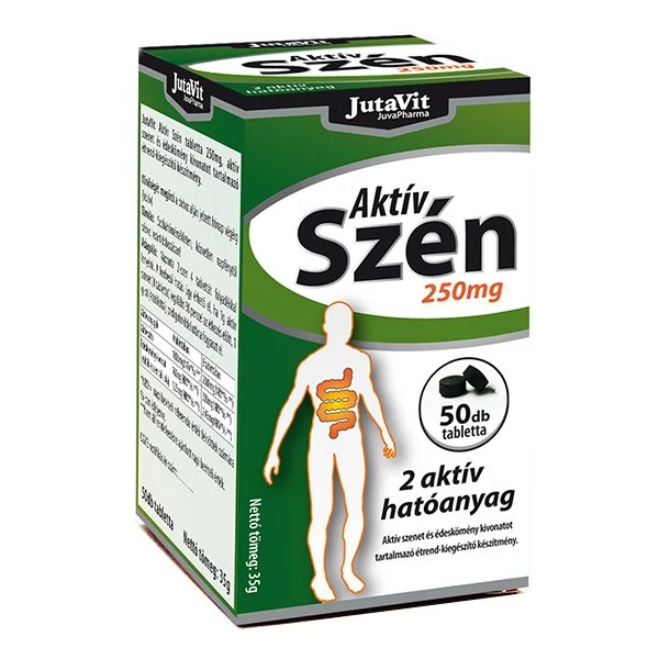 JutaVit Aktív szén 250 mg tabletta 50x