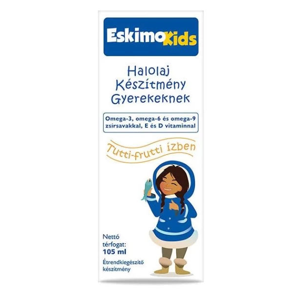 Eskimo Kids étrendkiegészítő olaj Tutti-frutti 105ml
