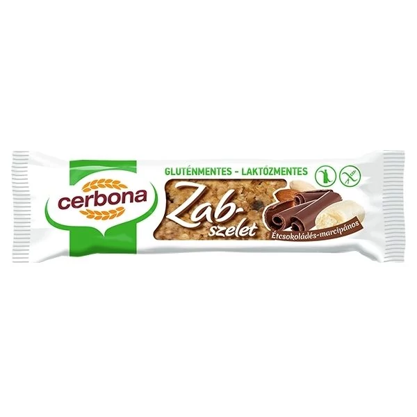 Cerbona gluténmentes étcsokoládés-marcipános zabszelet (40g)