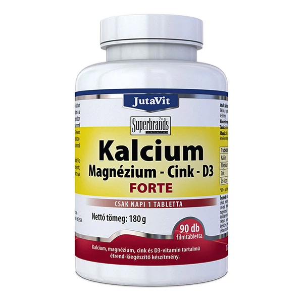JutaVit Calcium+Magnézium+Cink tabletta forte 90x