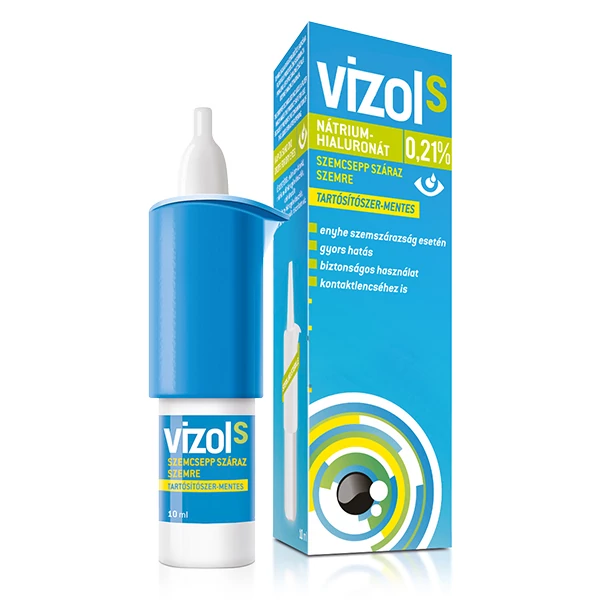 Vizol S 0,21% oldatos szemcsepp száraz szemre 10ml