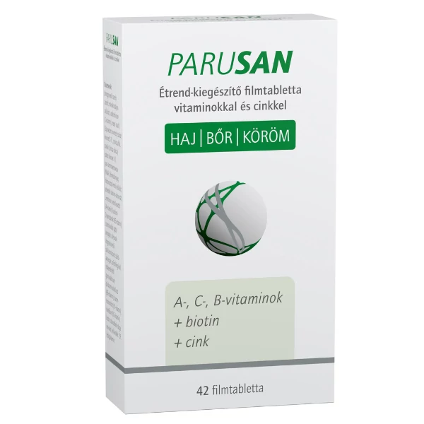 PARUSAN étrend-kiegészítő filmtabletta vitaminokkal és cinkkel 42x