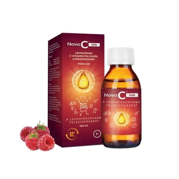 Novo C Kids liposzómás C-vitamin folyadék málnás 120ml