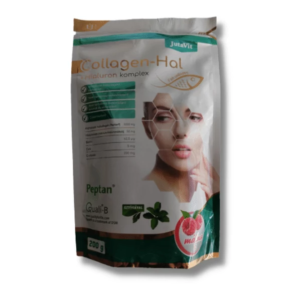JutaVit Collagen-Hal Komplex málna ízű kollagén italpor 200g
