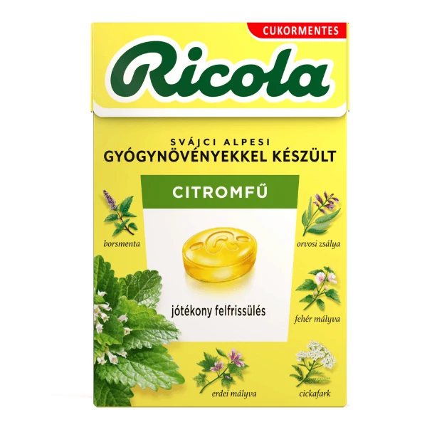 Ricola cukormentes cukorka Lemon Mint 40g