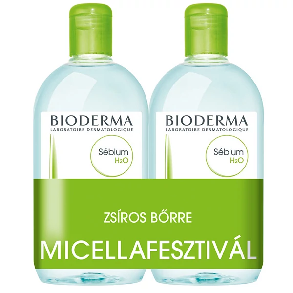 BIODERMA Sébium H2O mélytisztító zsíros bőrre DUO 2x500ml