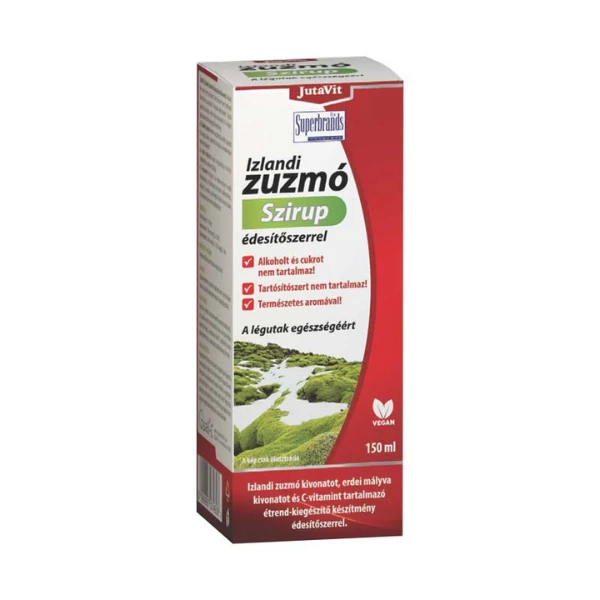 Jutavit Izlandi zuzmó szirup édesítőszerrel 150ml - KÖZELI LEJÁRAT