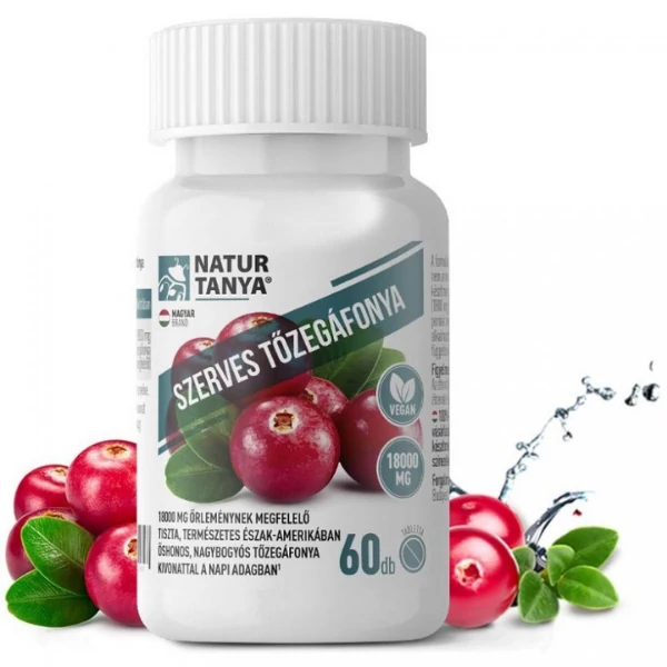 NaturTanya Szerves Tőzegáfonya forte tabletta (60x)