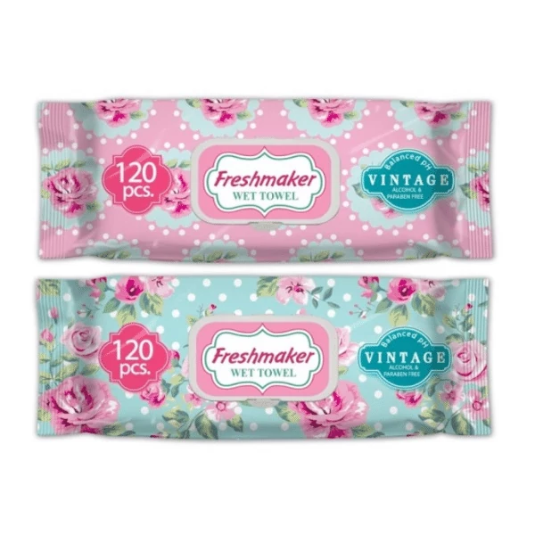 Freshmaker Vintage törlőkendő nedves kupakos 120x