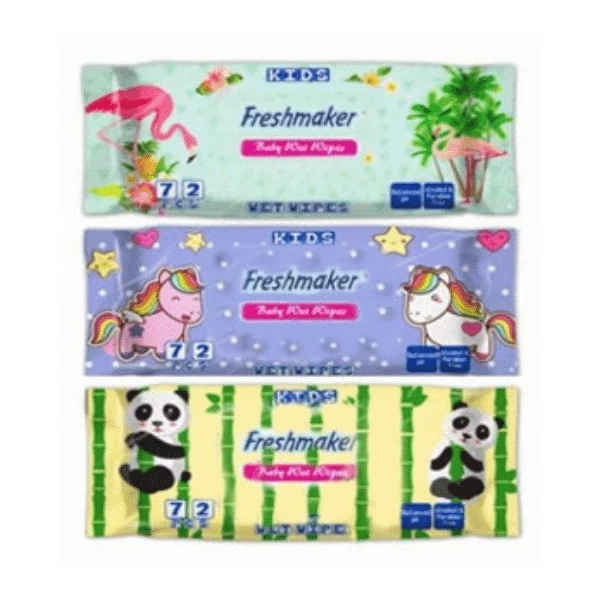Freshmaker Kids nedves törlőkendő 72x