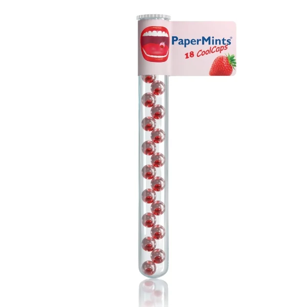 Papermints Cool Caps Strawberry Mint cukormentes cukorka 18x